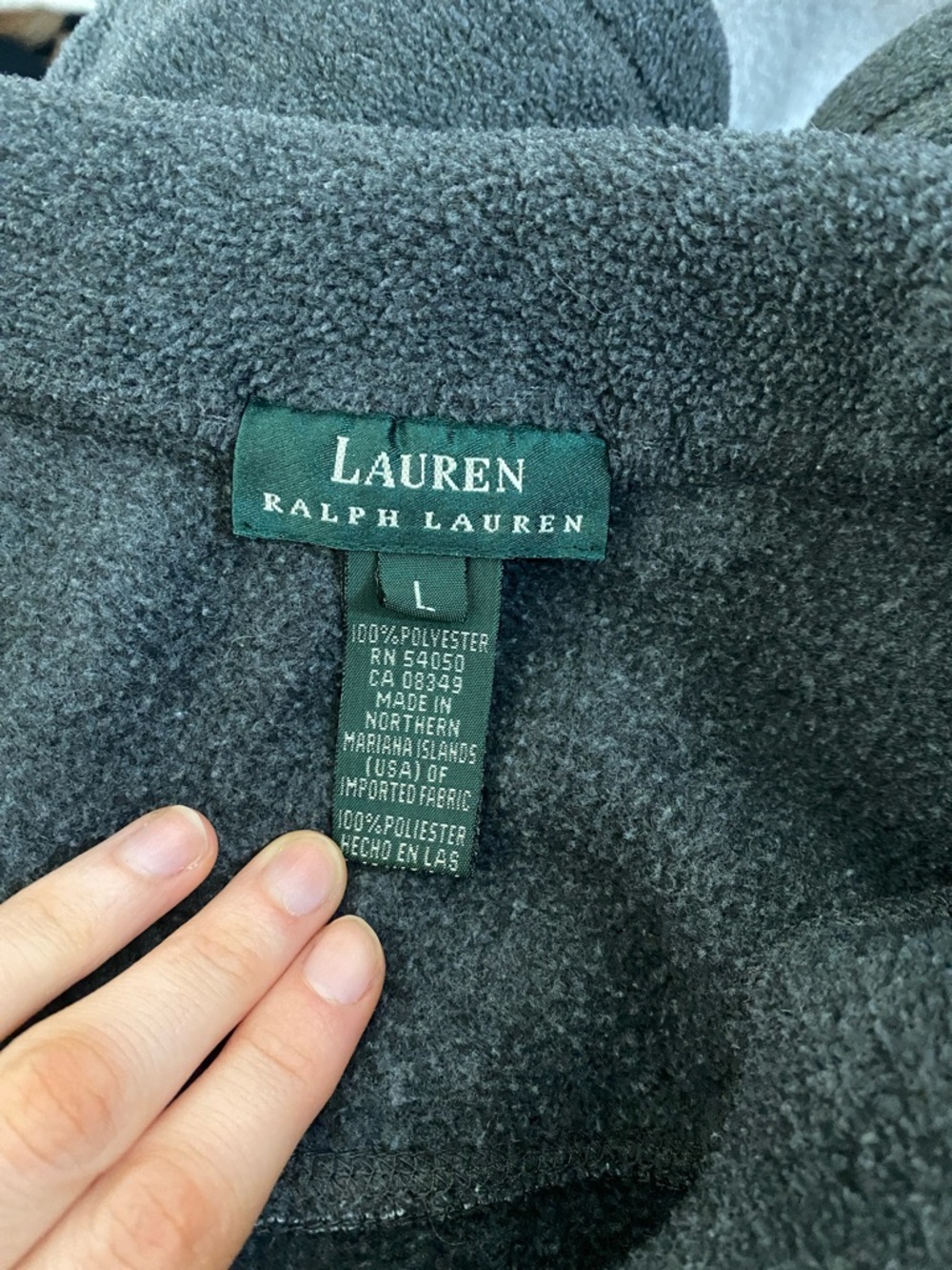 🛍️ Lauren Ralph Lauren Men's Gray Logo Emblem Fleece 1/4 Zip! - Picture 5 of 9